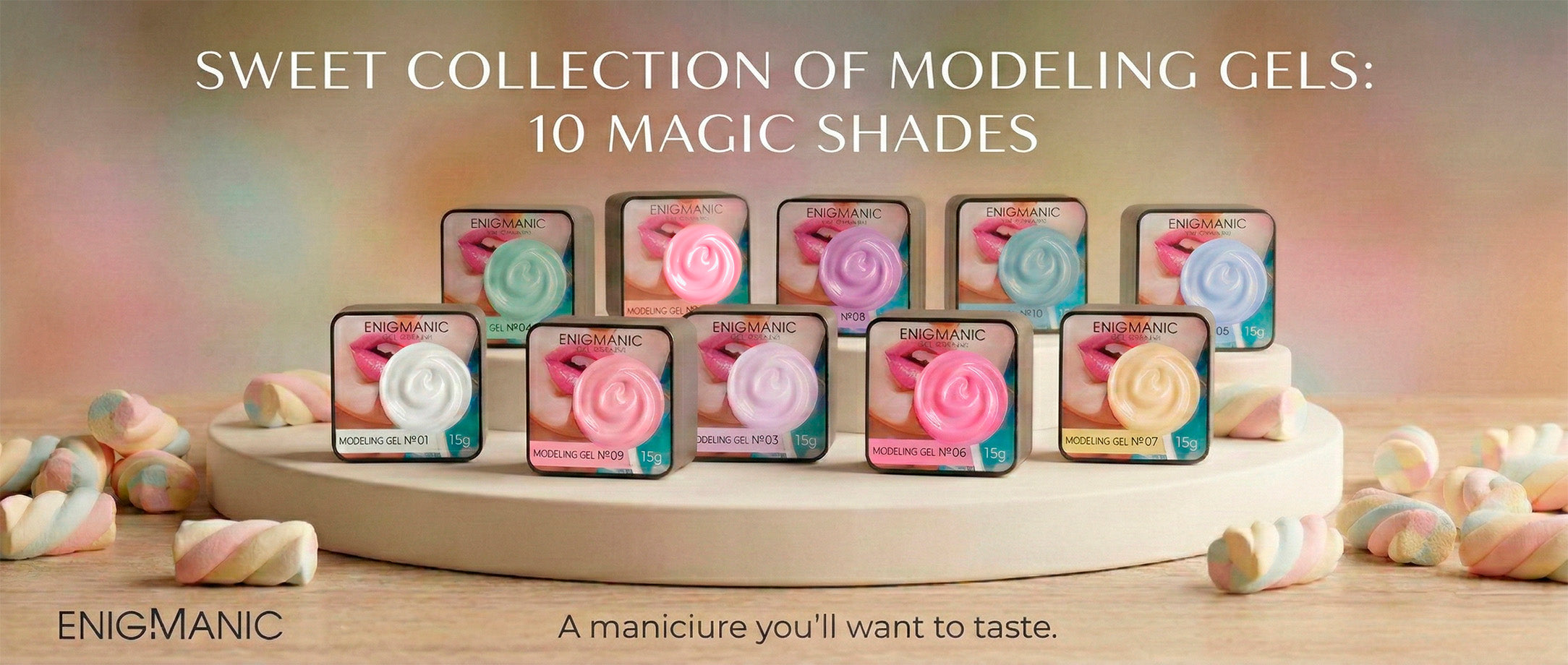 EnigManic Sweet Collection of 10 premium self-leveling modeling gels