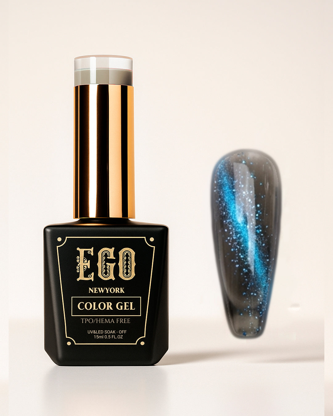 EGO Cat Eye Gel Polish 76/01 – Black Aqua