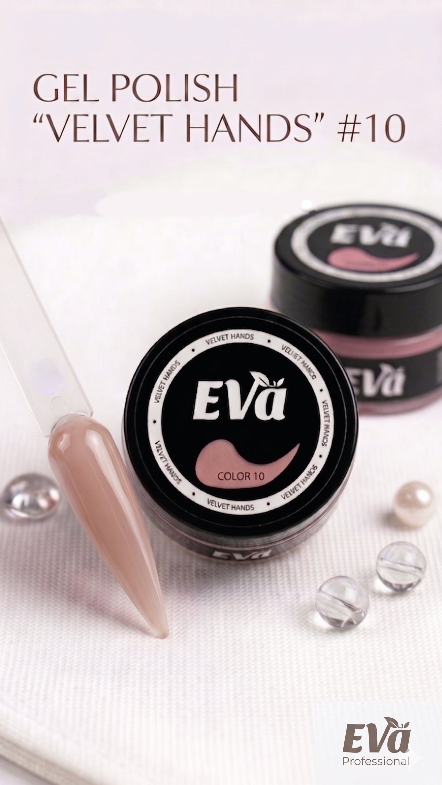 EVĂ Velvet Hands Builder Gel Color 10 | Thick Hard Gel (HEMA & TPO Free), 0.5 fl oz
