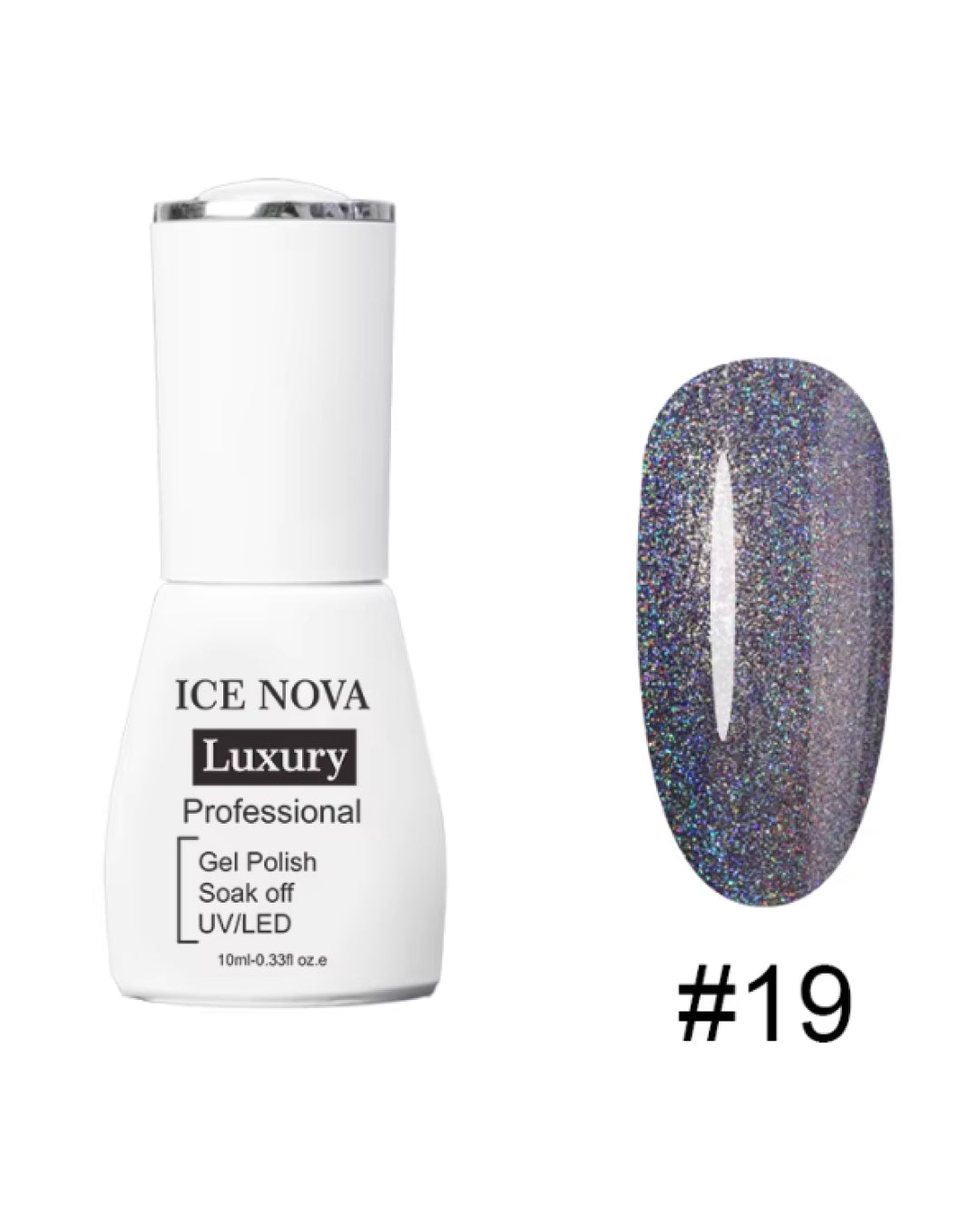 Holographic gel polish - № 19 10ml