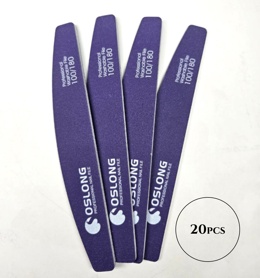 Velvet Hands Nail Files — 20 Pack (100/180 Grit)