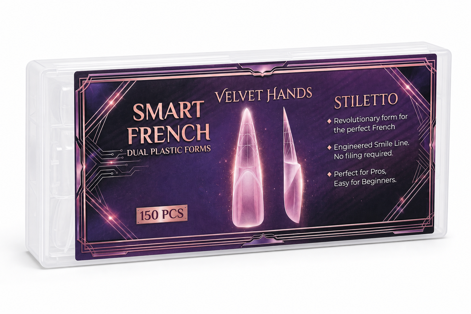 Velvet Hands Reusable Smart French Dual Forms (Stiletto)
