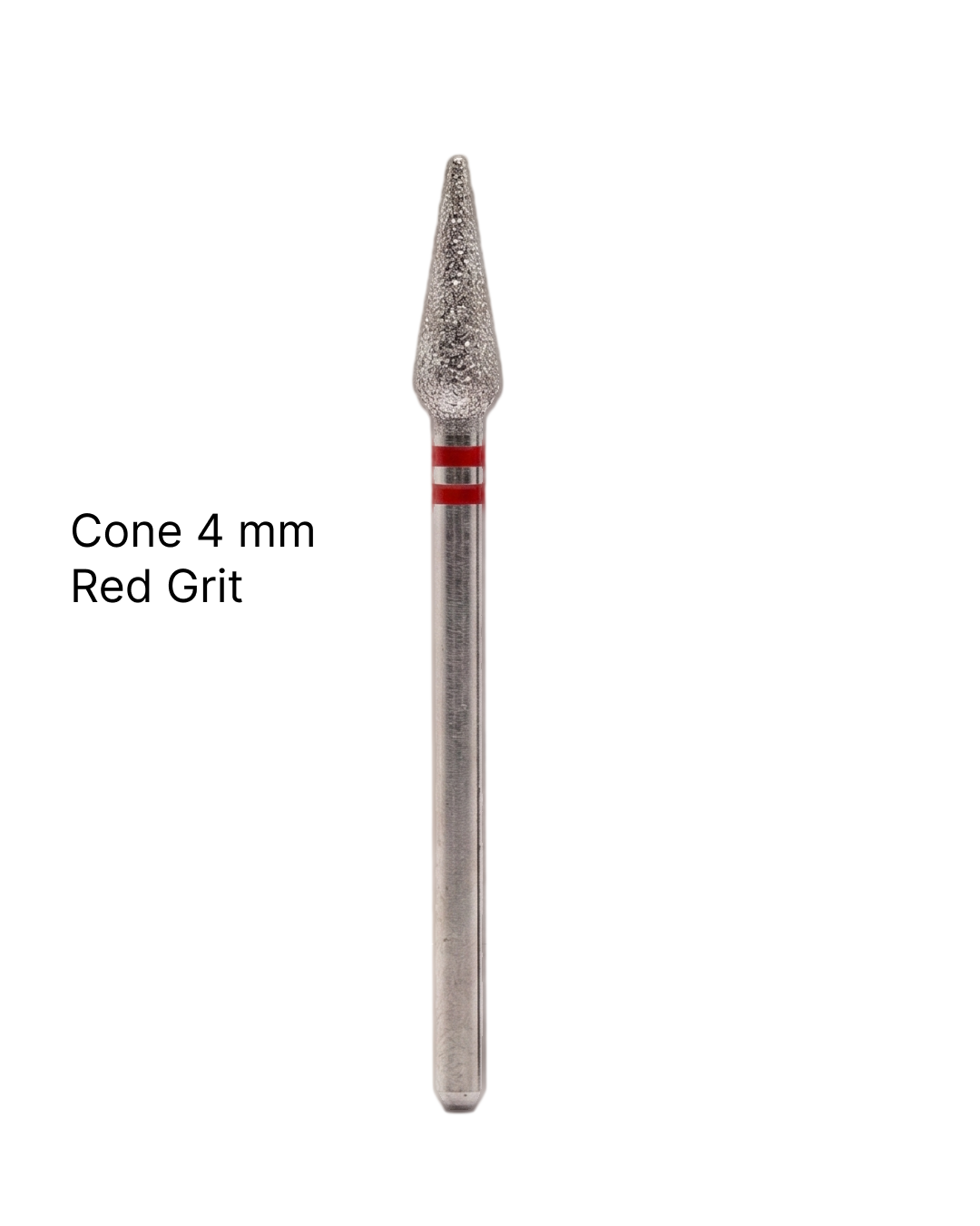 Velvet Hands Diamond Bit "Cone" 4 mm Red Grit