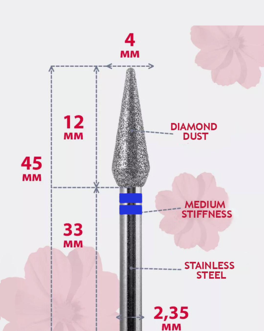 Diamond Bit "Cone" 4 mm вЂ“ Blue Grit