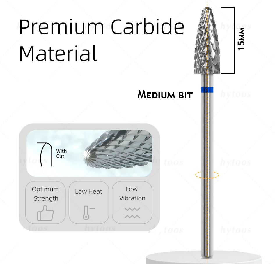 Premium Carbide Nail Drill Bit вЂ“ Removal Type, Blue Grit