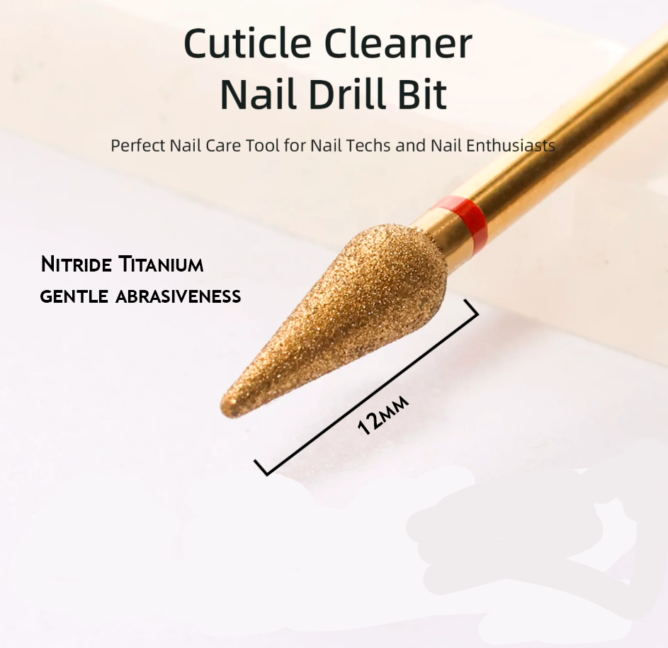 Diamond Bit "Cone" 4 mm вЂ“ Titanium Nitride Coated, Red Grit