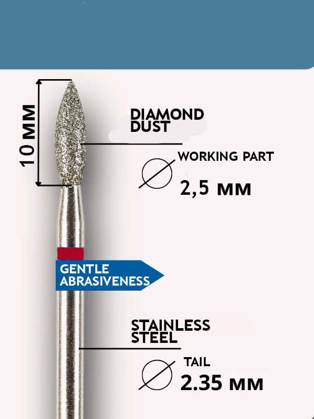 Diamond Bit Flame Shape H025