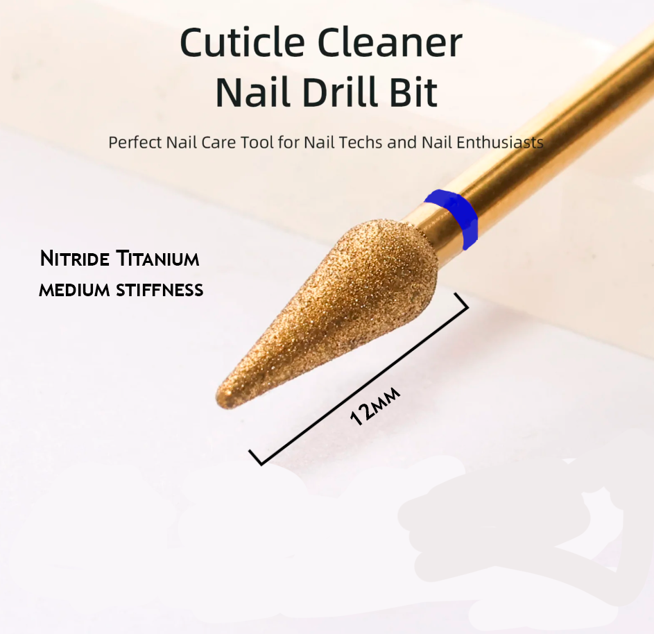 Diamond Bit "Cone" 4 mm вЂ“ Titanium Nitride Coated, Blue Grit