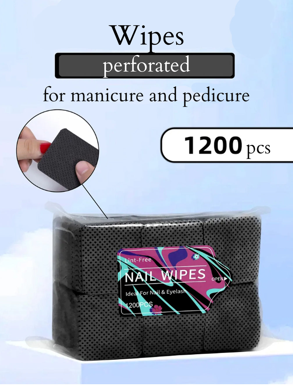 Nail Wipes (black) 1200pcs