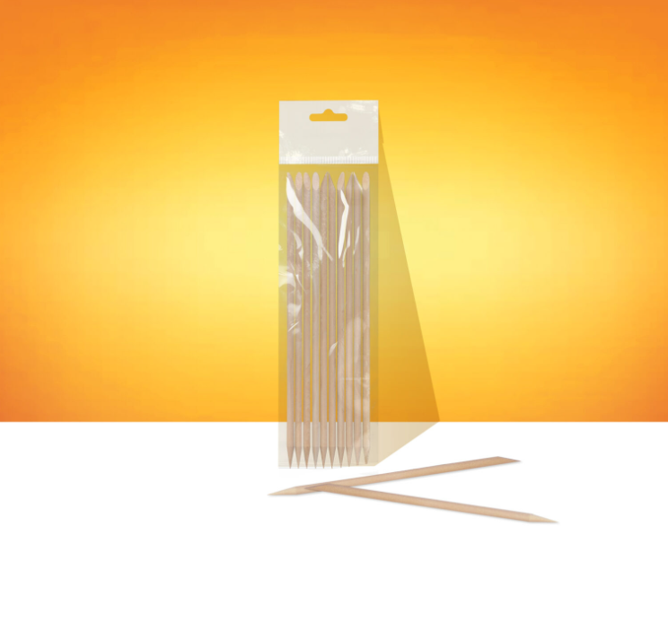 Orange stick STALEKS PRO for manicure, wooden 150 mm (10 pcs)