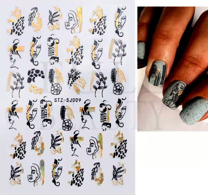 Nail Art Stickers "Face"