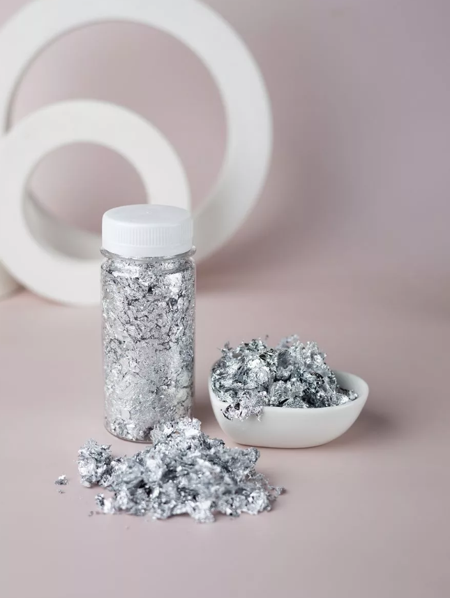 Silver Nail Art Foil in Jar