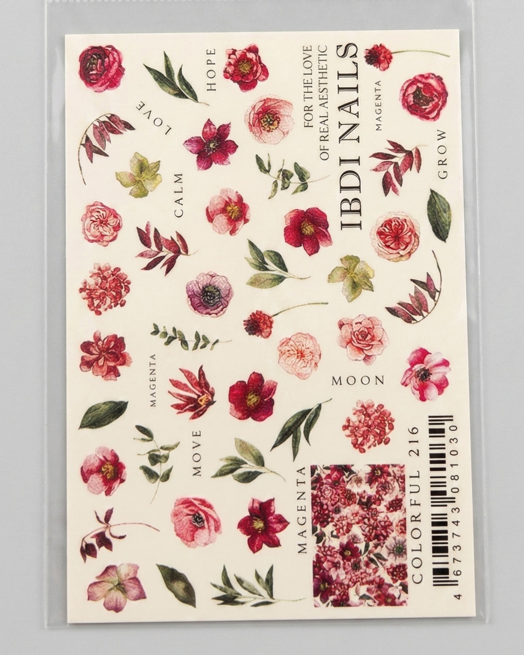 Velvet Hands Summer Flora Nail Stickers